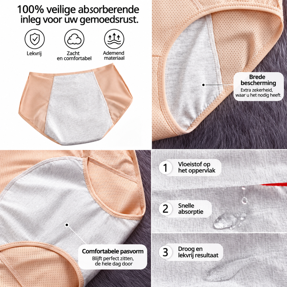 Velisse Elegant Dames Ondergoed met Lekvrije Technologie