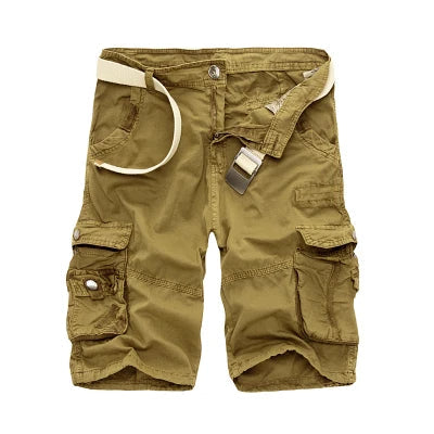Korte cargo broek heren camouflage – comfortabel katoen – zomer