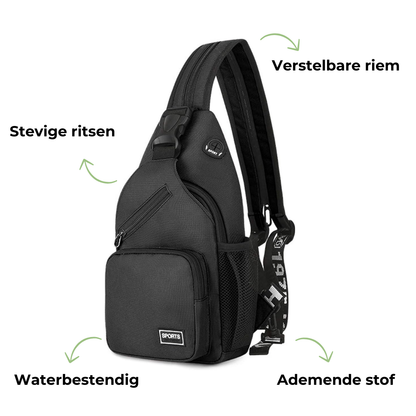 Dames Crossbody Tas - Canvas Outdoor Schoudertas met Meerdere Draagopties