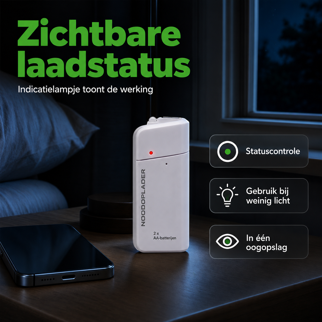 Emergo Nood-powerbank met oplader