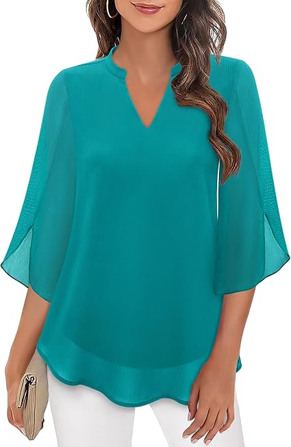 Anja - Chiffon A-lijn blouse