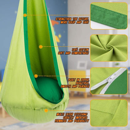KidSwing Hangstoel Kind - Comfortabele Kinderhangstoel Binnen & Buiten