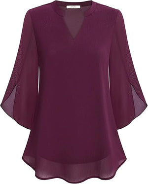 Anja - Chiffon A-lijn blouse