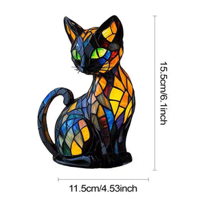 Lichtbeestje handgemaakte lichtgevende kattenlamp die harten laat stralen