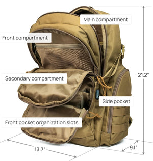 Tactische Rugzak 25L - Waterafstotend - MOLLE Systeem