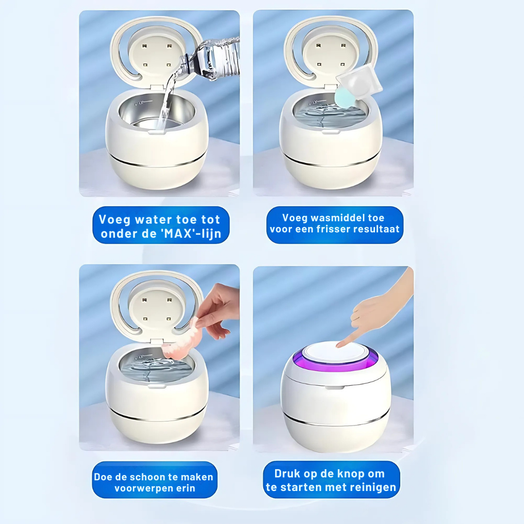 Ultrasonic Desinfectie Box – Dieptereiniging voor Kunstgebit, Aligners & Beugels
