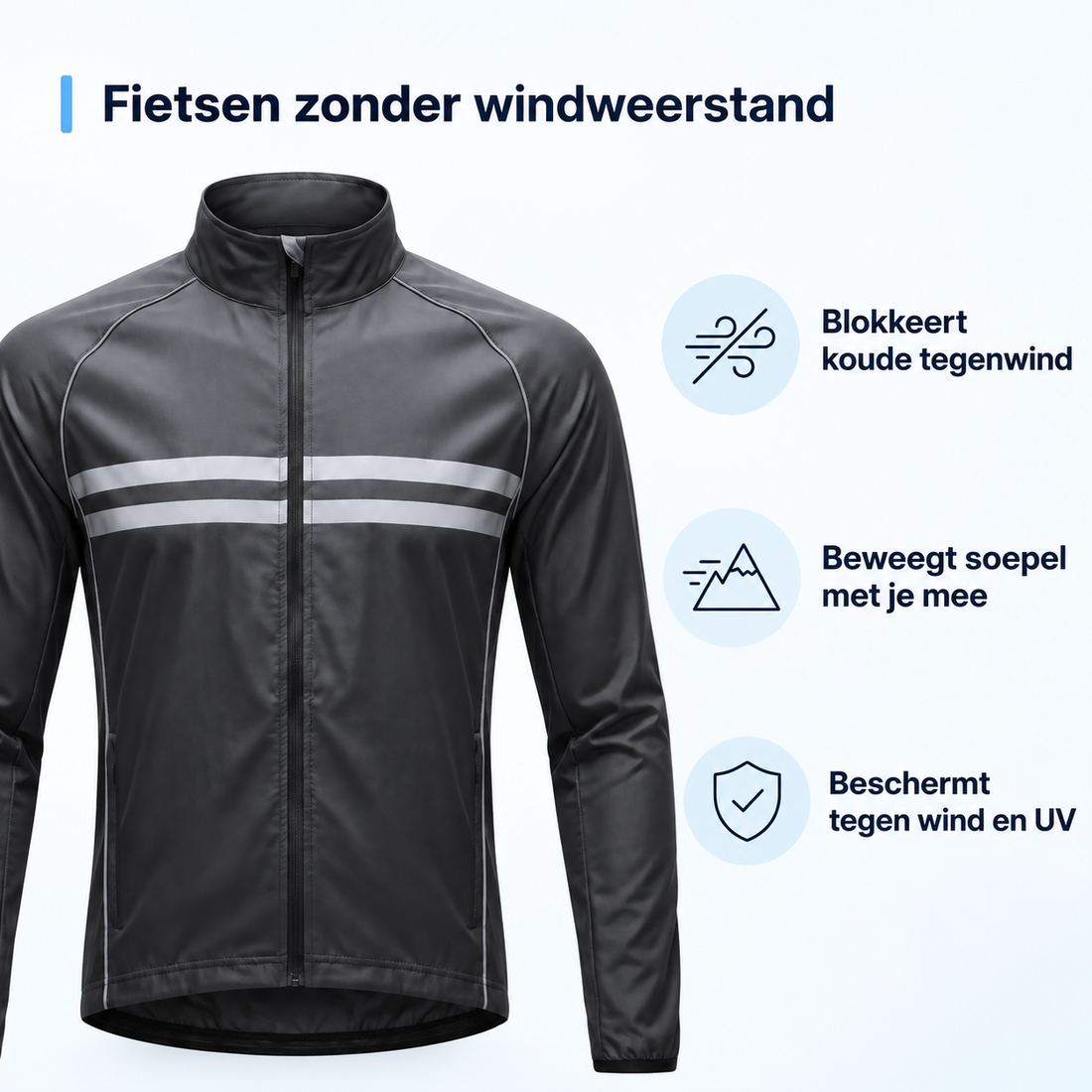 Javier Reflecterend Fietsjack – Winddicht en Lichtgewicht