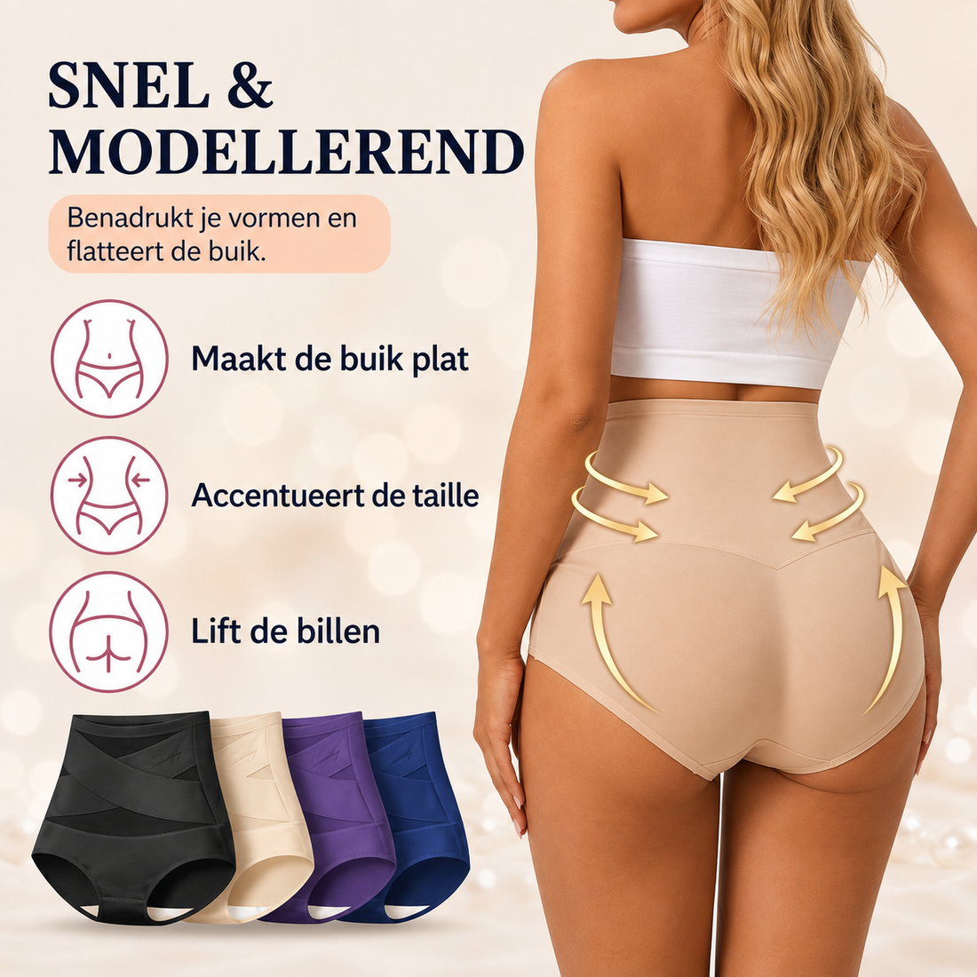 Janet Corrigerende Slip met Hoge Taille en Buikcontrole | 1 + 1 GRATIS!