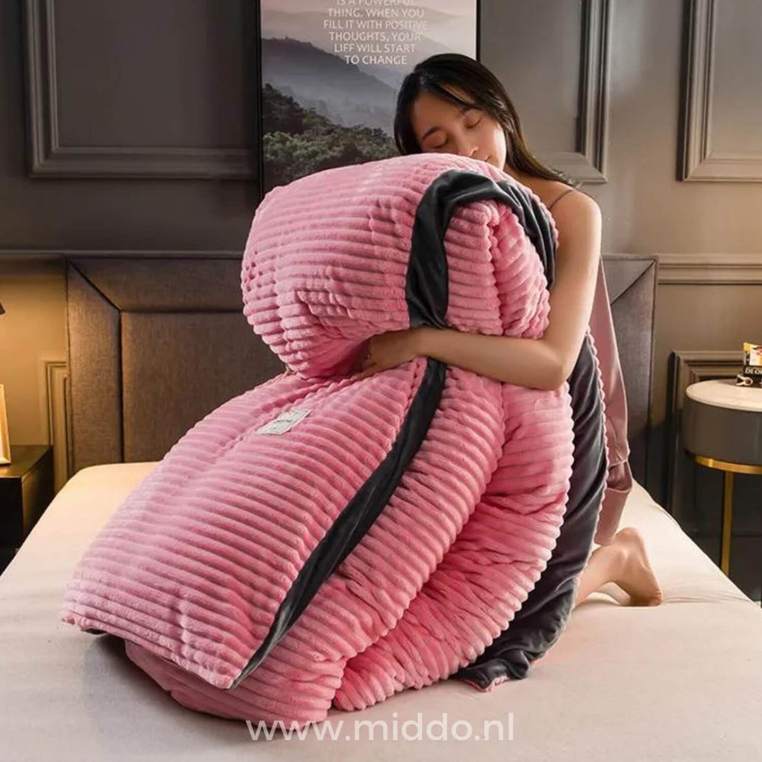 Duvelux Dekbedovertrekset, luxe dik en warm materiaal, dubbelzijdige fleece