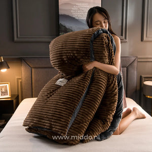 Duvelux Dekbedovertrekset, luxe dik en warm materiaal, dubbelzijdige fleece