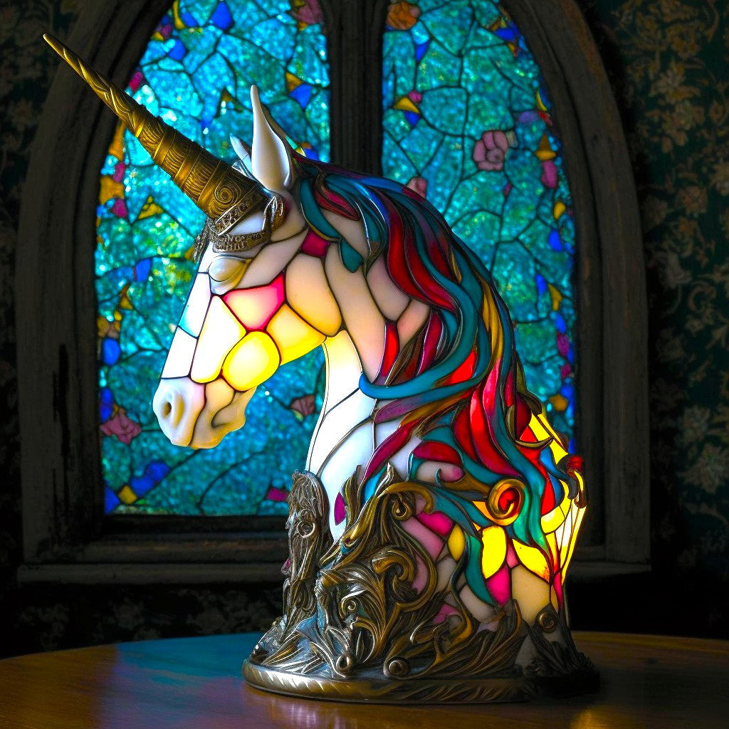 Luxeloom dierenlamp – glas-in-lood sfeerlamp met dierendesign, handgemaakt en warm licht