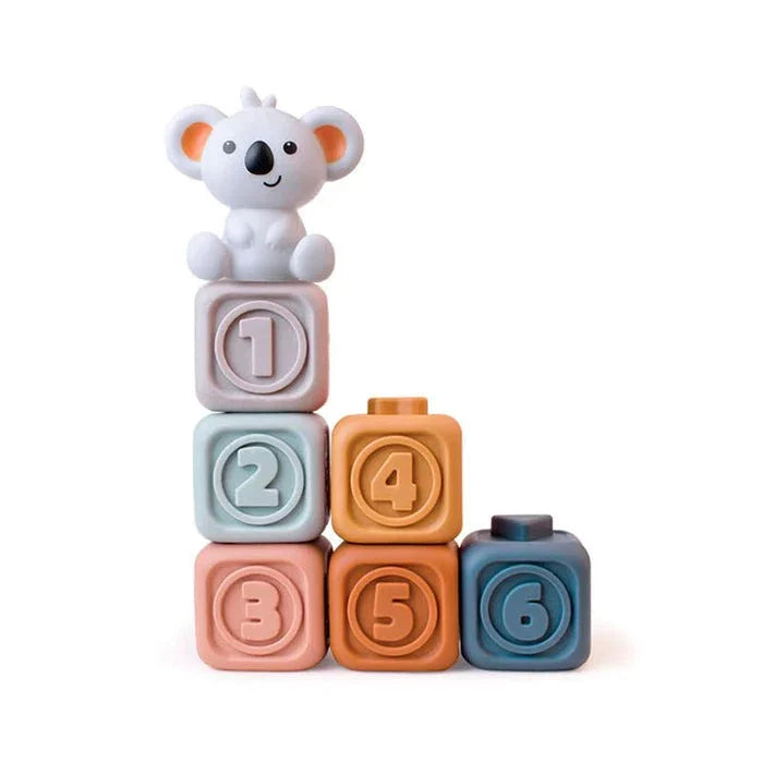 Koala Cubes - Tandvriendelijke toren - Bijtring speelgoed
