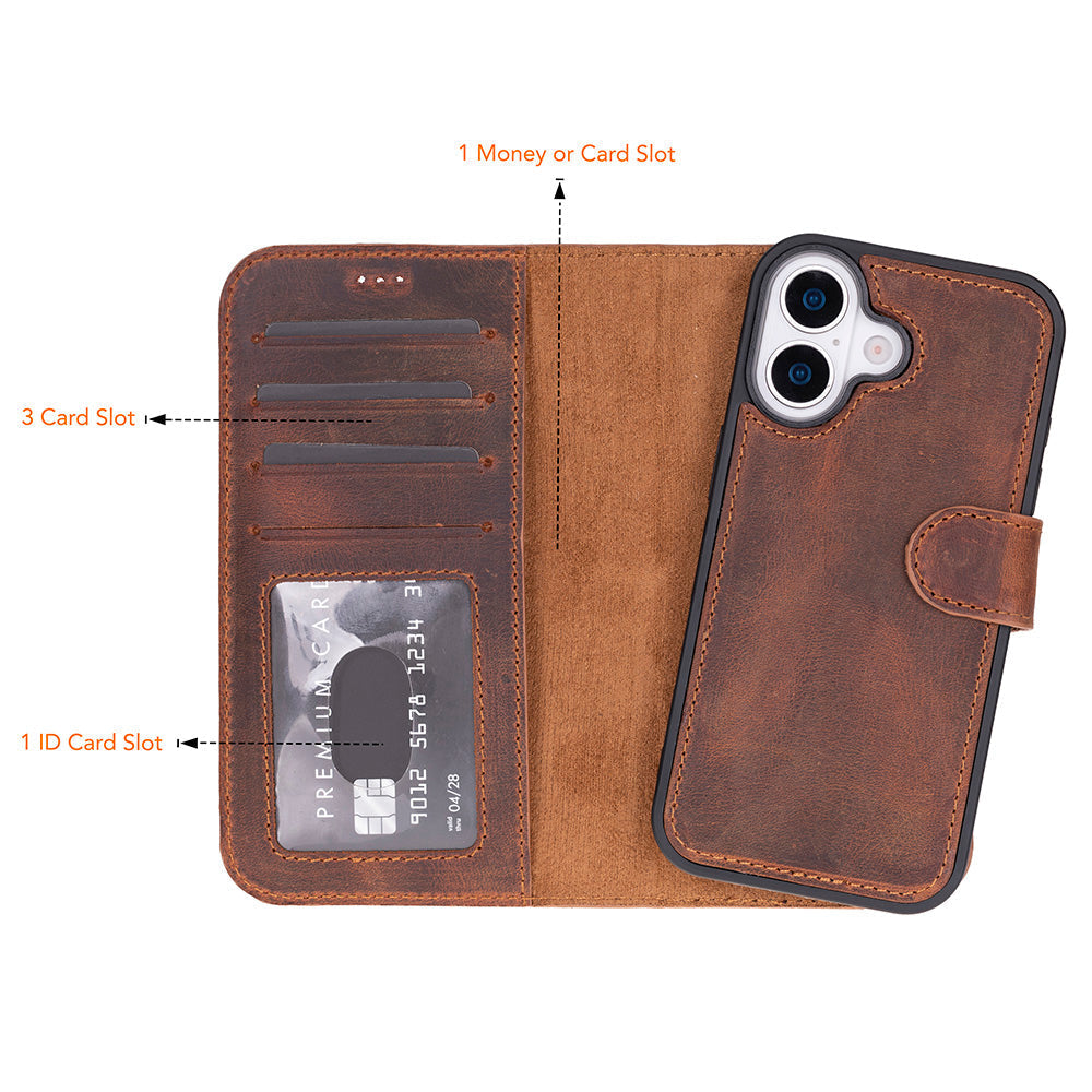 Sphirex Magische Case voor iPhone 17 met Afneembare Portemonneehoes