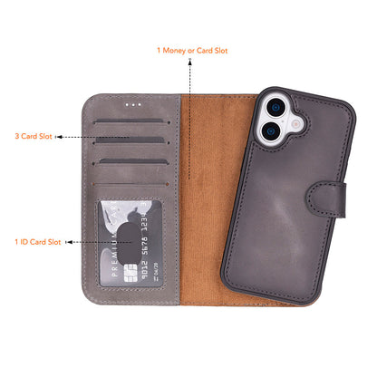 Sphirex Magische Case voor iPhone 17 met Afneembare Portemonneehoes
