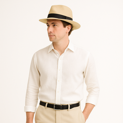 Dirk Heren Handgemaakt Panama Hoed - Geschikt voor Zomer, Met Artisanale Details