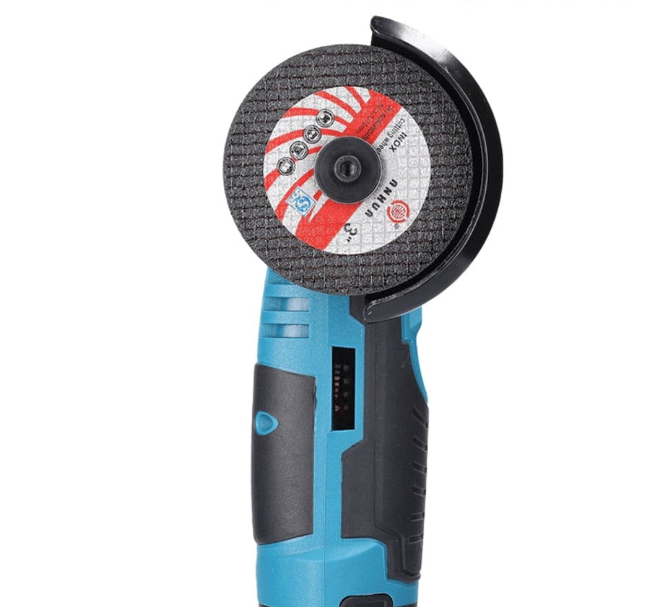 Draadloze haakse slijper 800W – krachtig, compact en multifunctioneel – blauw/zwart