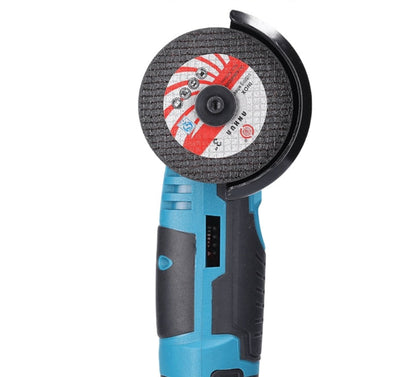 Draadloze haakse slijper 800W – krachtig, compact en multifunctioneel – blauw/zwart
