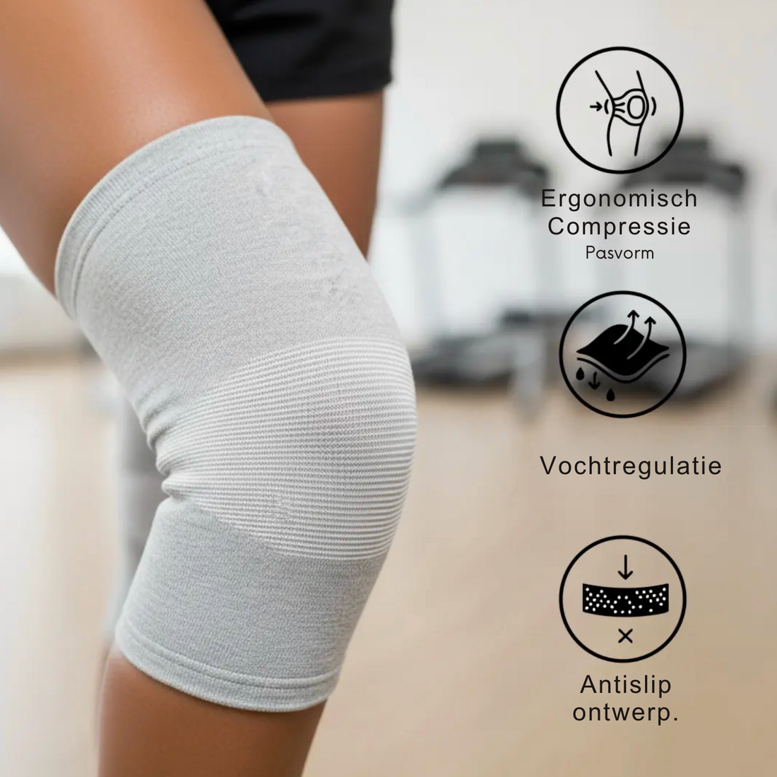 KneeAid Directe pijnverlichting & natuurlijk herstel, Ondersteunt je knieën en vermindert de druk.