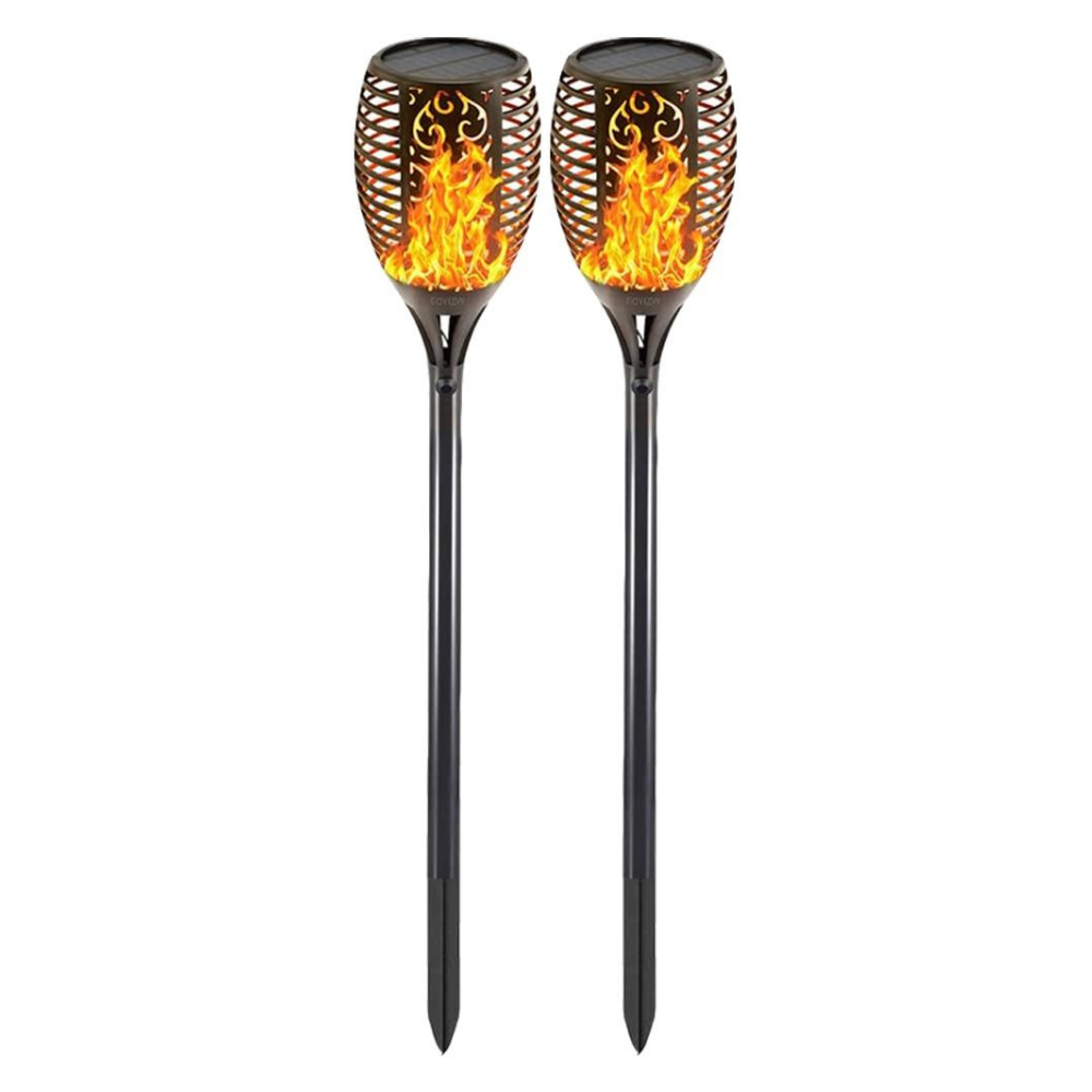 Solar tuinverlichting op zonne-energie - Warm LED licht - Waterdicht - Zwart