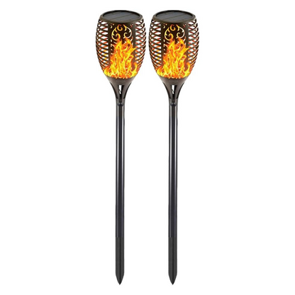Solar tuinverlichting op zonne-energie - Warm LED licht - Waterdicht - Zwart