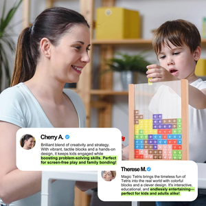 Ecoblock Tetris Board - Houten puzzels voor kinderen en volwassenen - duurzame hersentraining leuk