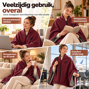 Warmsnug USB-elektrische verwarmde deken, omslagdoek en schouderwikkel