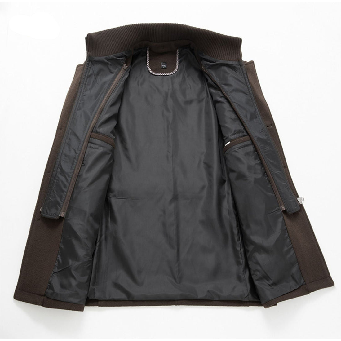 Coatway Winterjas van een wolmix, met dubbele kraag en klassieke Britse stijl