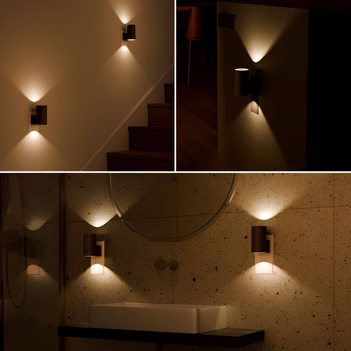 LumaSense – Dimbare LED Nachtlamp Plug-In met Schemer Sensor – Instelbare Helderheid voor Slaapkamers, Gangen & Badkamers