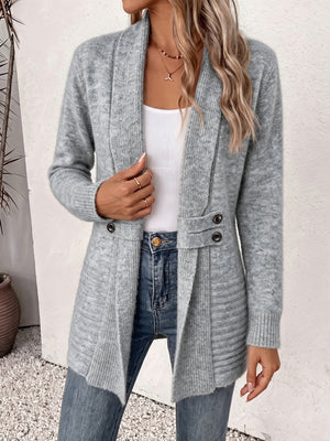 Marieke Elegante Dames Cardigan - Open Voorkant & Ingenaaide Taille