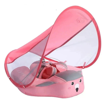 SplashPool Baby Zwemtrainer met Zonnescherm - Opblaasbare Zwemring (3–24 mnd)