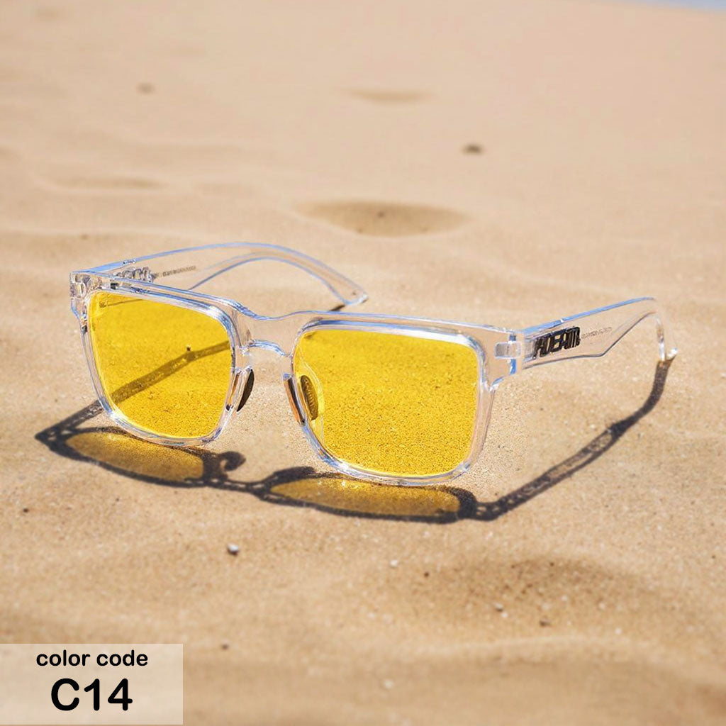 C14 - Gele Lens - Transparant Montuur