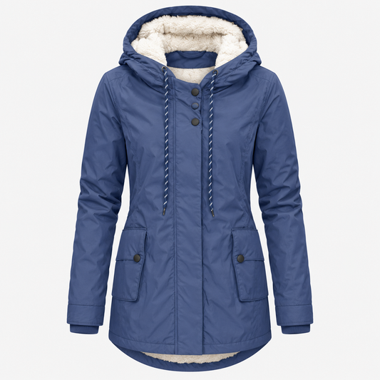 Dames Lange Waterdichte Winterjas – Met Capuchon, Warme Voering, Casual voor Koud Weer