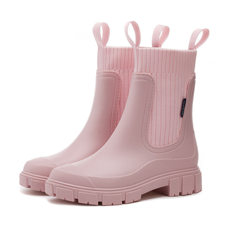 Dames Waterdichte Rubberen Laarzen – Antislip Zool, Ideaal voor Regenachtig Weer en Buitenactiviteiten