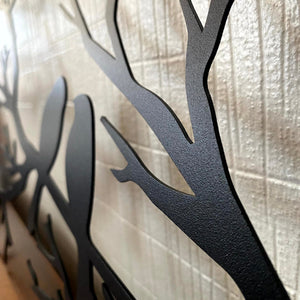 AviBranch – Metalen Muurdecoratie met Vogels op Tak – Moderne & Klassieke Wandkunst voor Woonkamer, Slaapkamer & Kantoor