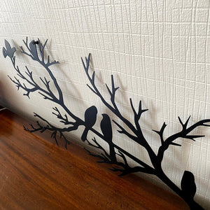 AviBranch – Metalen Muurdecoratie met Vogels op Tak – Moderne & Klassieke Wandkunst voor Woonkamer, Slaapkamer & Kantoor