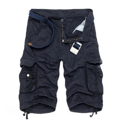 Korte cargo broek heren camouflage – comfortabel katoen – zomer
