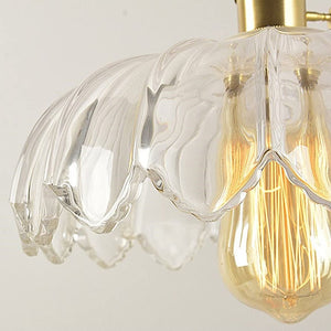 Elegante Glazen Bloem Hanglamp voor Slaapkamer