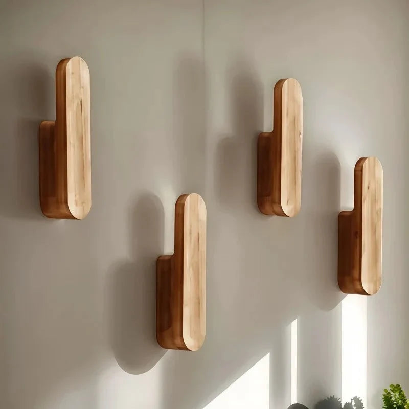 Houten Wandhaken Set van 4 Kapstokhaken