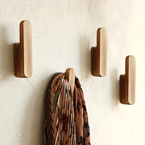 Houten Wandhaken Set van 4 Kapstokhaken