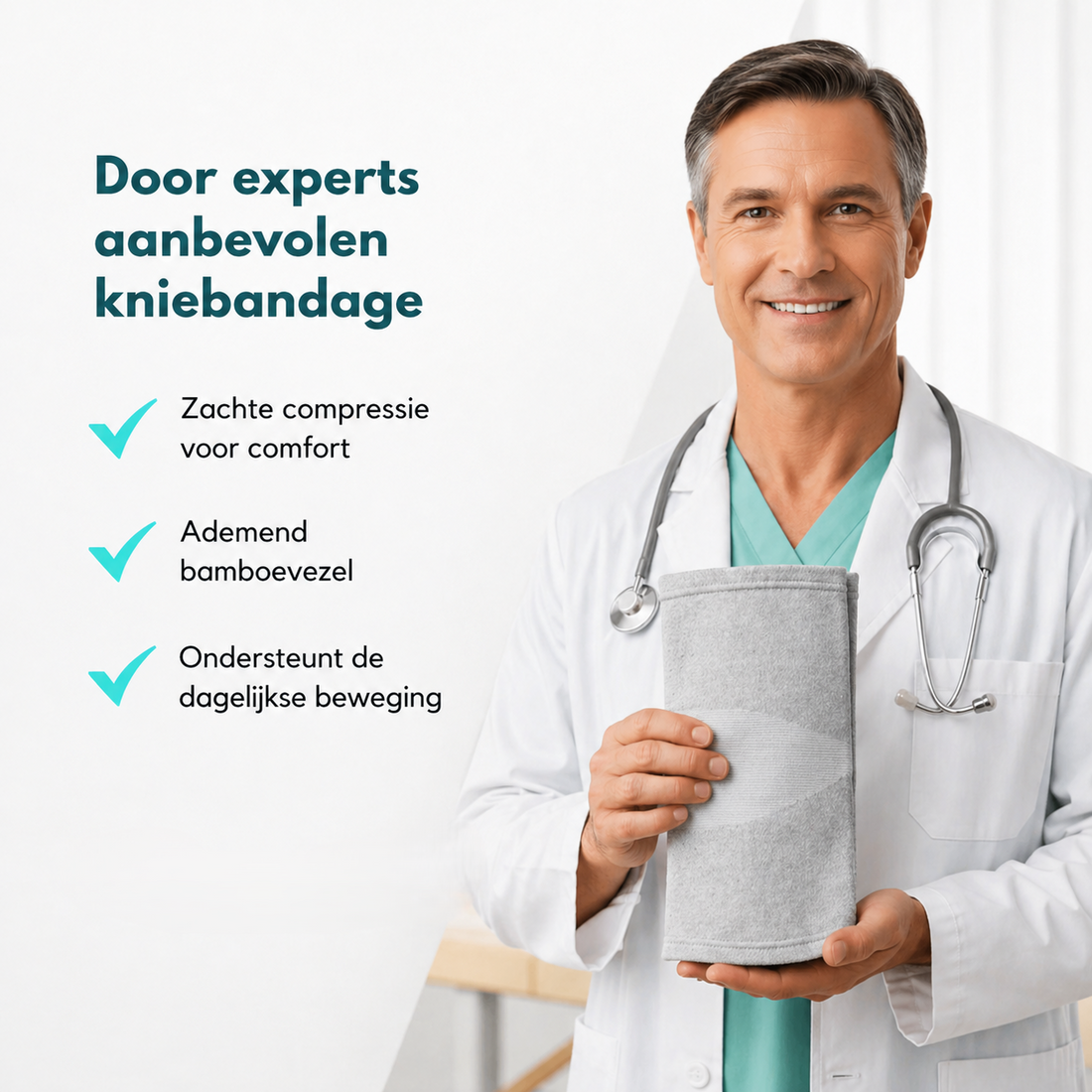 KneeAid Directe pijnverlichting & natuurlijk herstel, Ondersteunt je knieën en vermindert de druk.