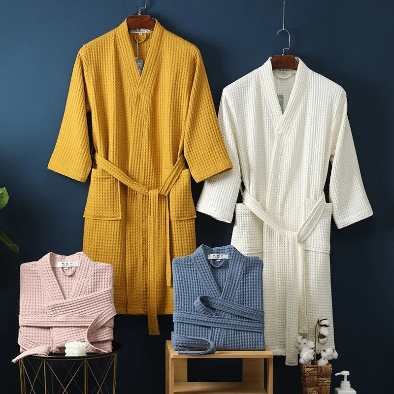 Ademende Katoenen Badjas – Luxe & Comfort voor Heren en Dames | 100% Premium Katoen