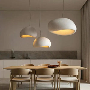Moderne Wabi Hanglamp – Stijlvolle Hars Kroonluchter