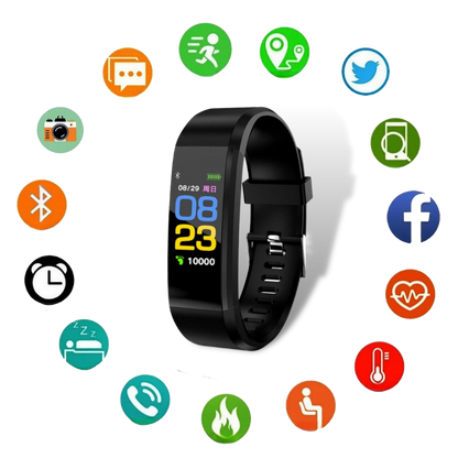 SeniorPulse Watch – Senioren Smartwatch met Hartslag-, Bloeddruk- & Slaapmonitor en Groot Helder LED-Scherm Voor Ouderen