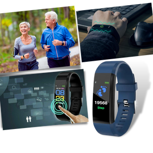 VitalBand | Senioren Smartwatch met Gezondheidsmonitor en Groot LED-Scherm voor Ouderen