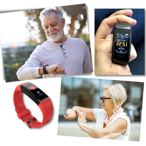 VitalBand | Senioren Smartwatch met Gezondheidsmonitor en Groot LED-Scherm voor Ouderen