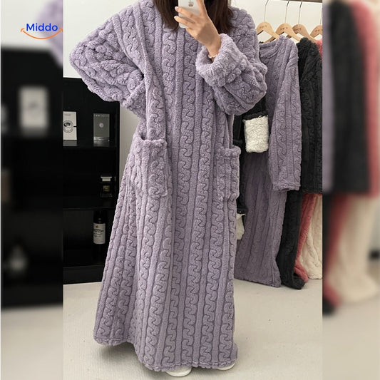 Fuzzyrobe Dekenjurk van zachte fleece, met zakken en heerlijk warm voor de winter