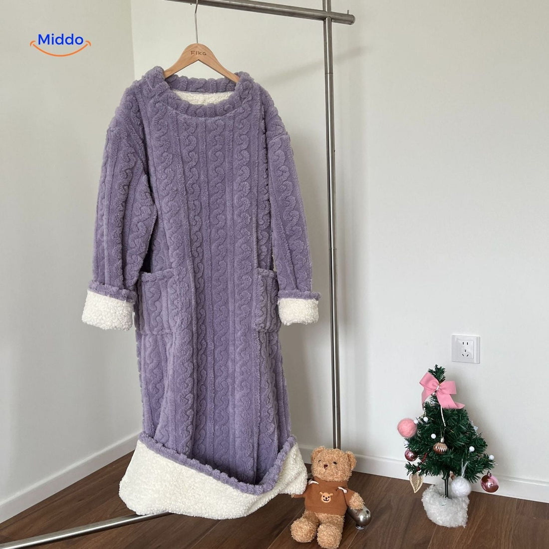 Fuzzyrobe Dekenjurk van zachte fleece, met zakken en heerlijk warm voor de winter