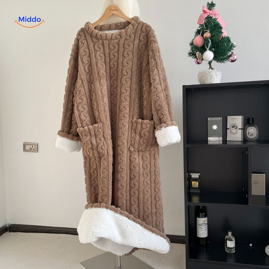 Fuzzyrobe Dekenjurk van zachte fleece, met zakken en heerlijk warm voor de winter