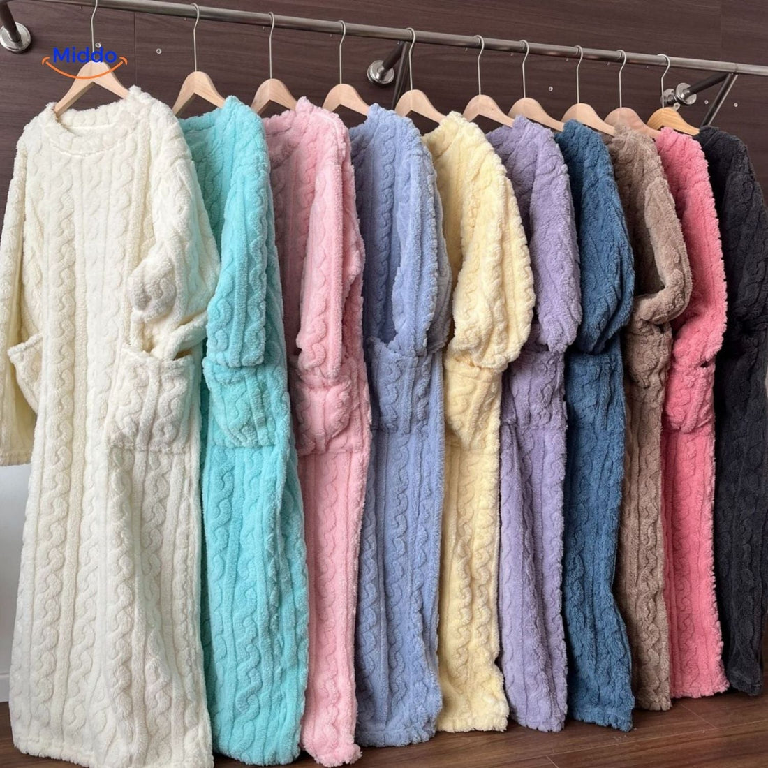 Fuzzyrobe Dekenjurk van zachte fleece, met zakken en heerlijk warm voor de winter