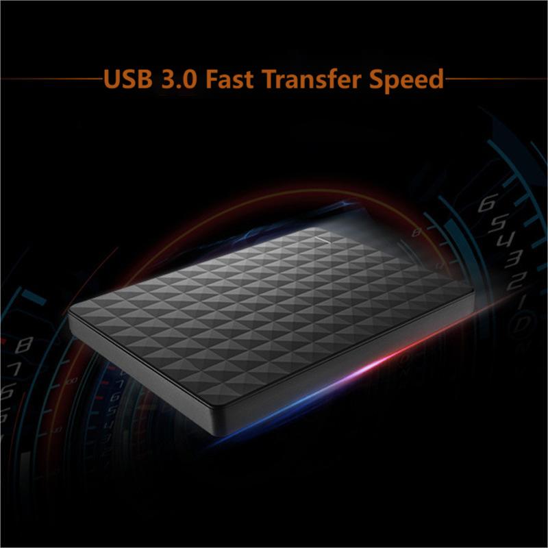 Ultradunne Draagbare Harde Schijf - 10TB grote capaciteit - razendsnelle USB 3.0 - lichtgewicht